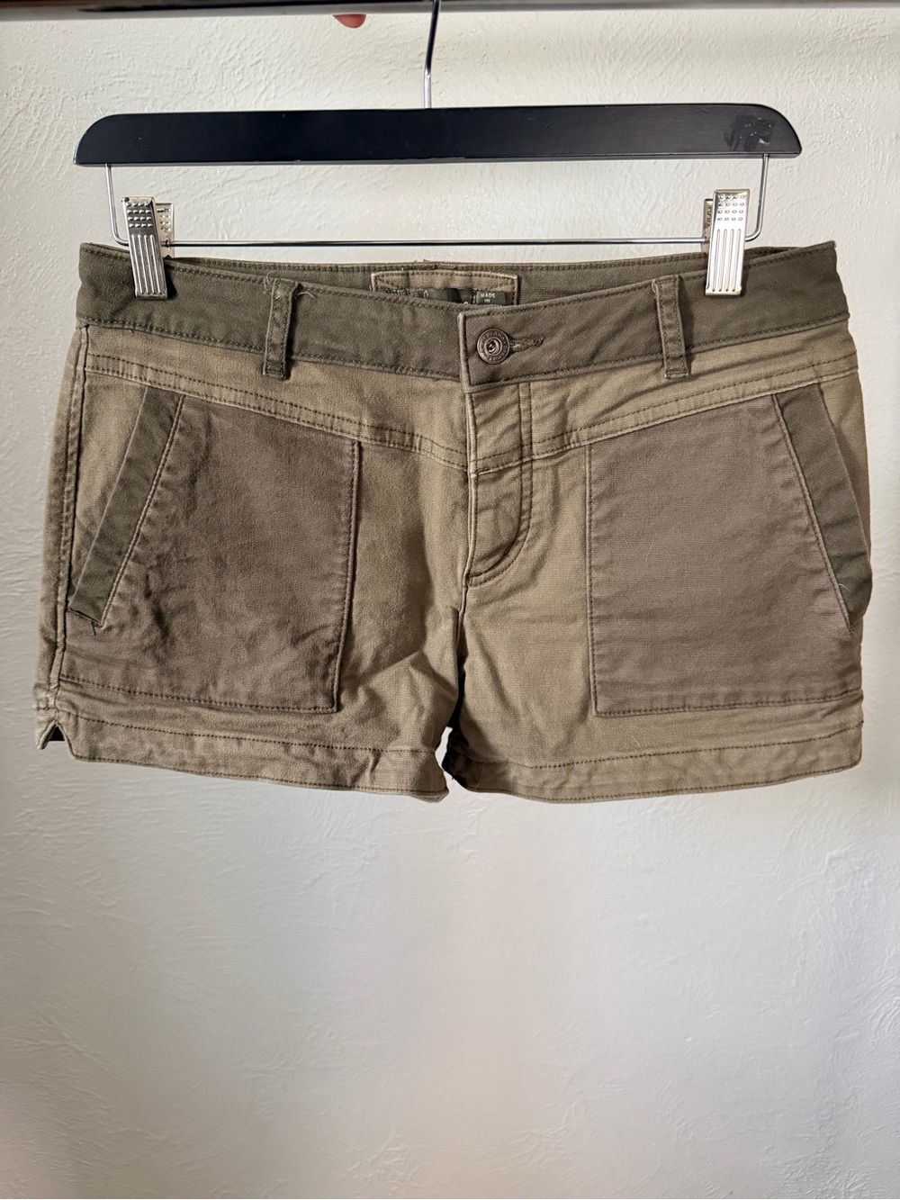 Prana Women’s Olive Green Utility Cotton‎ Shorts Size 6